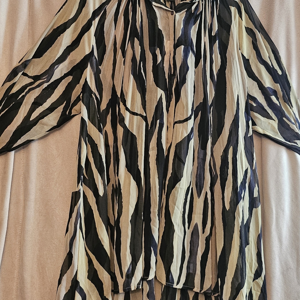 Elegant Zebra Print Blouse